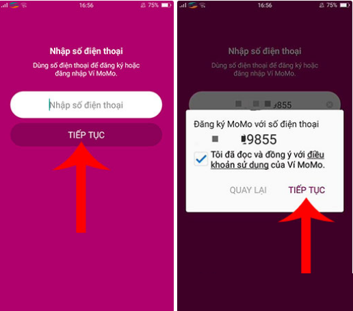 Cách đăng ký tài khoản Momo trên điện thoại - Ứng dụng Mobile