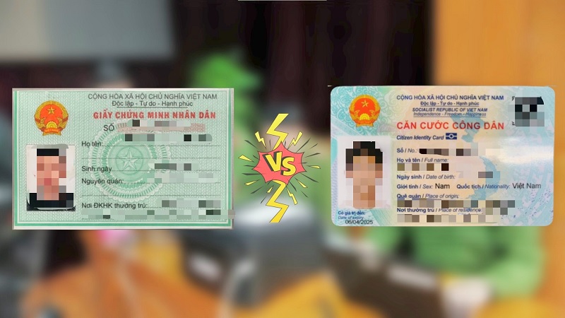 Những điểm khác biệt cơ bản giữa thẻ Căn cước công dân gắn chip (CCCD gắn chip) và Chứng minh nhân dân