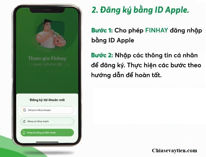 Đăng ký Finhay bằng ID Apple